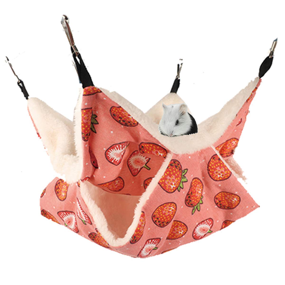 Eaedmy Rat Ferret Hammock Toys Cage Accessories, Guinea Pig Hideout Tunnel, Warm Bed For Rat Ferret Guinea Pig Sleep Hide And Pl