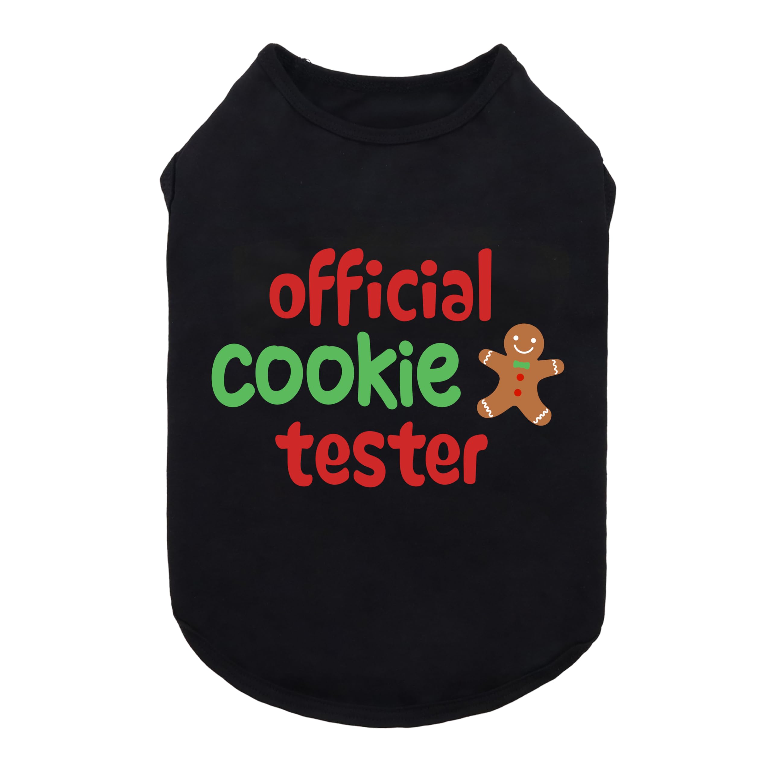Fitwarm Official Cookie Tester Funny Dog Shirt, Christmas Dog Clothes For Small Dogs Boy Girl, Holiday Doggy Tshirt, Pet Outfit,