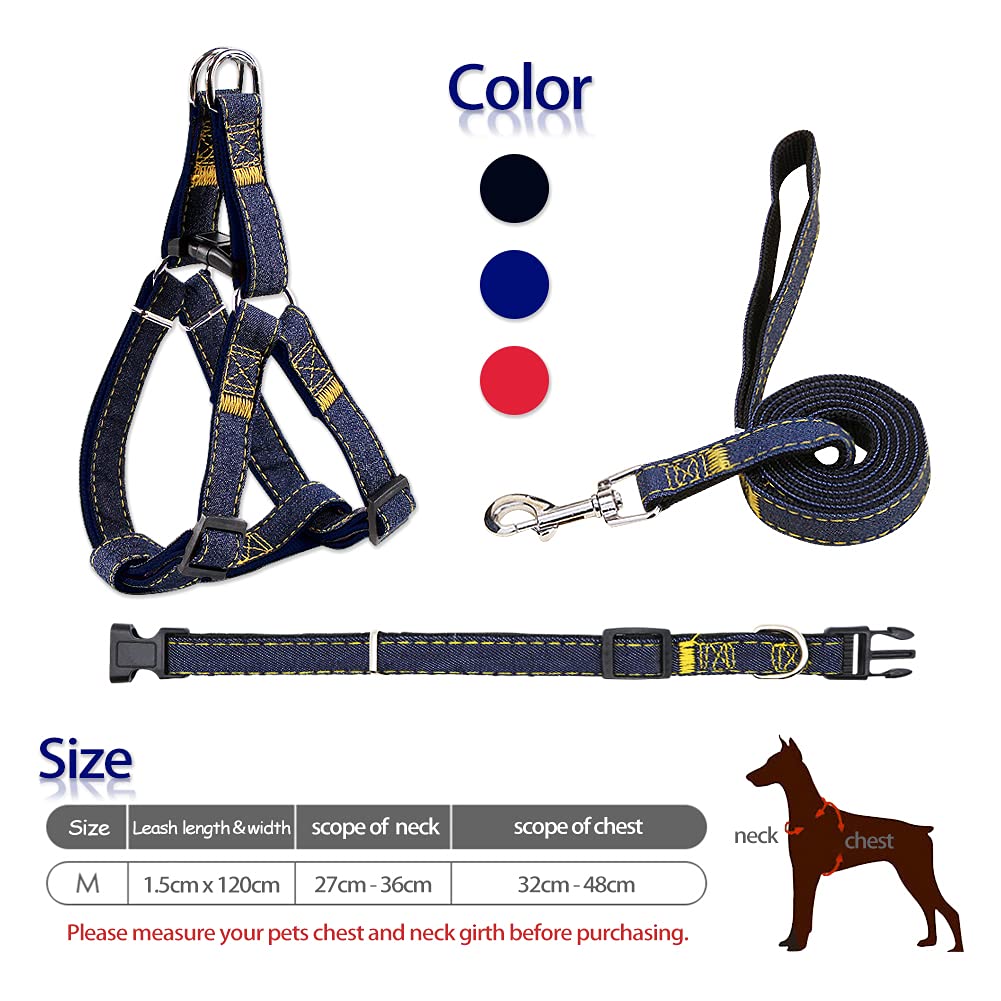 3 Pack Adjustable Cat Harness With Leash Collar Set
