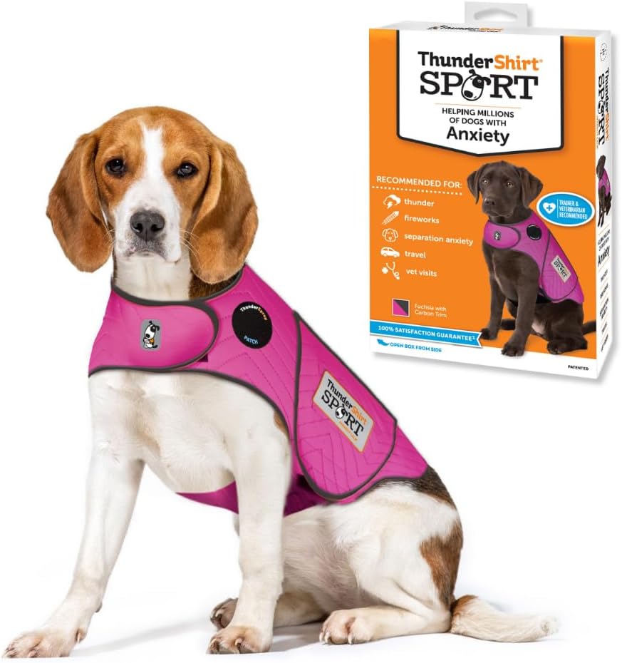 ThunderShirt Dog Calming Vest Large Fuchsia Anxiety Wrap Sport