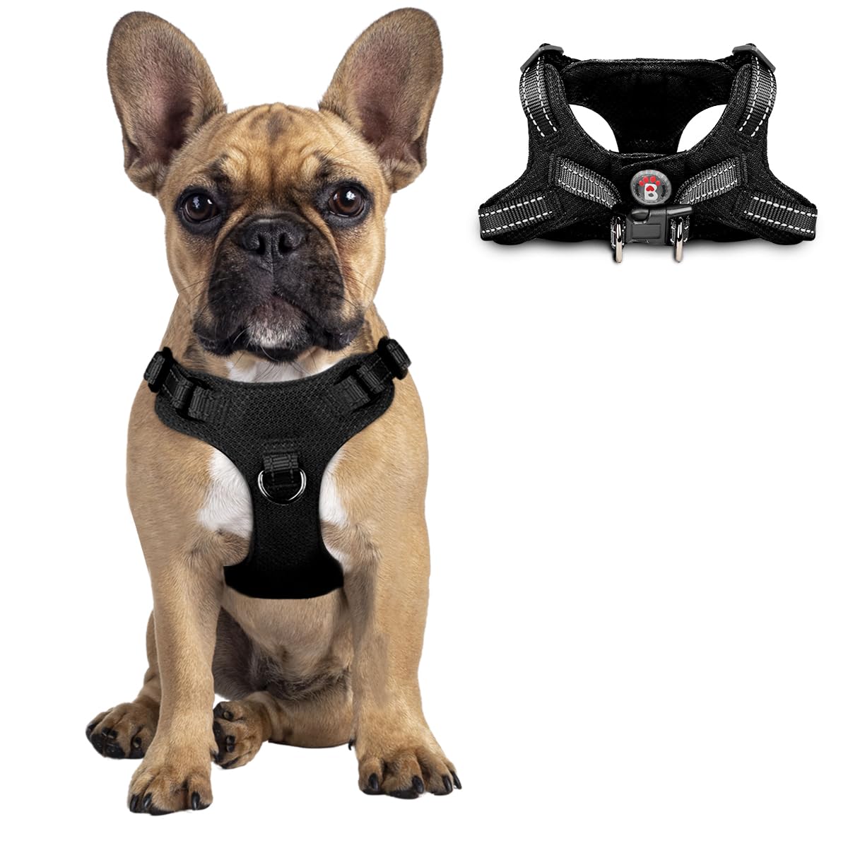 Dog Harness Step In Dog Vest Harness, Reflective Adjustable Puppy No Pull Harness Breathable Soft For Small And Medium Dogs,Cats