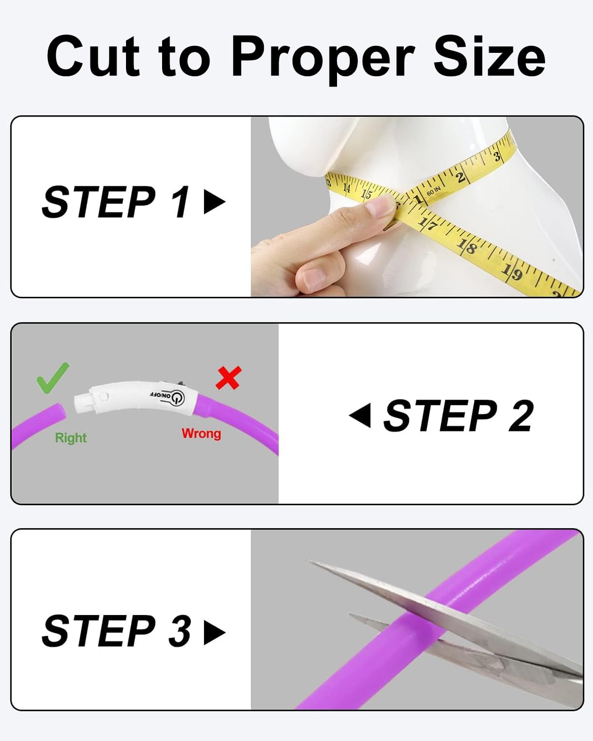 Joytale Light Up Dog Collar, Rechargeable Rainproof Led Collar For Night Walking Safety, Soft Silicone Glow In The Dark, Suitabl