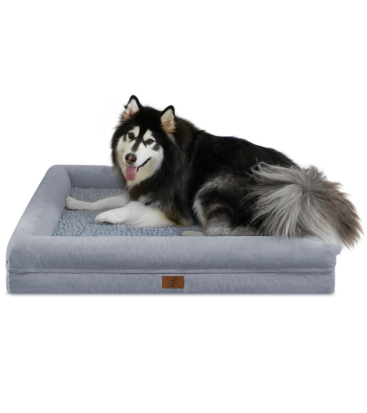 Yiruka Xl Dog Bed, Grey Orthopedic Gel Memory Foam Dog Bed, Washable Dog Bed With Removable Cover, Waterproof Non-Slip Bottom Big Dog Couch Bed