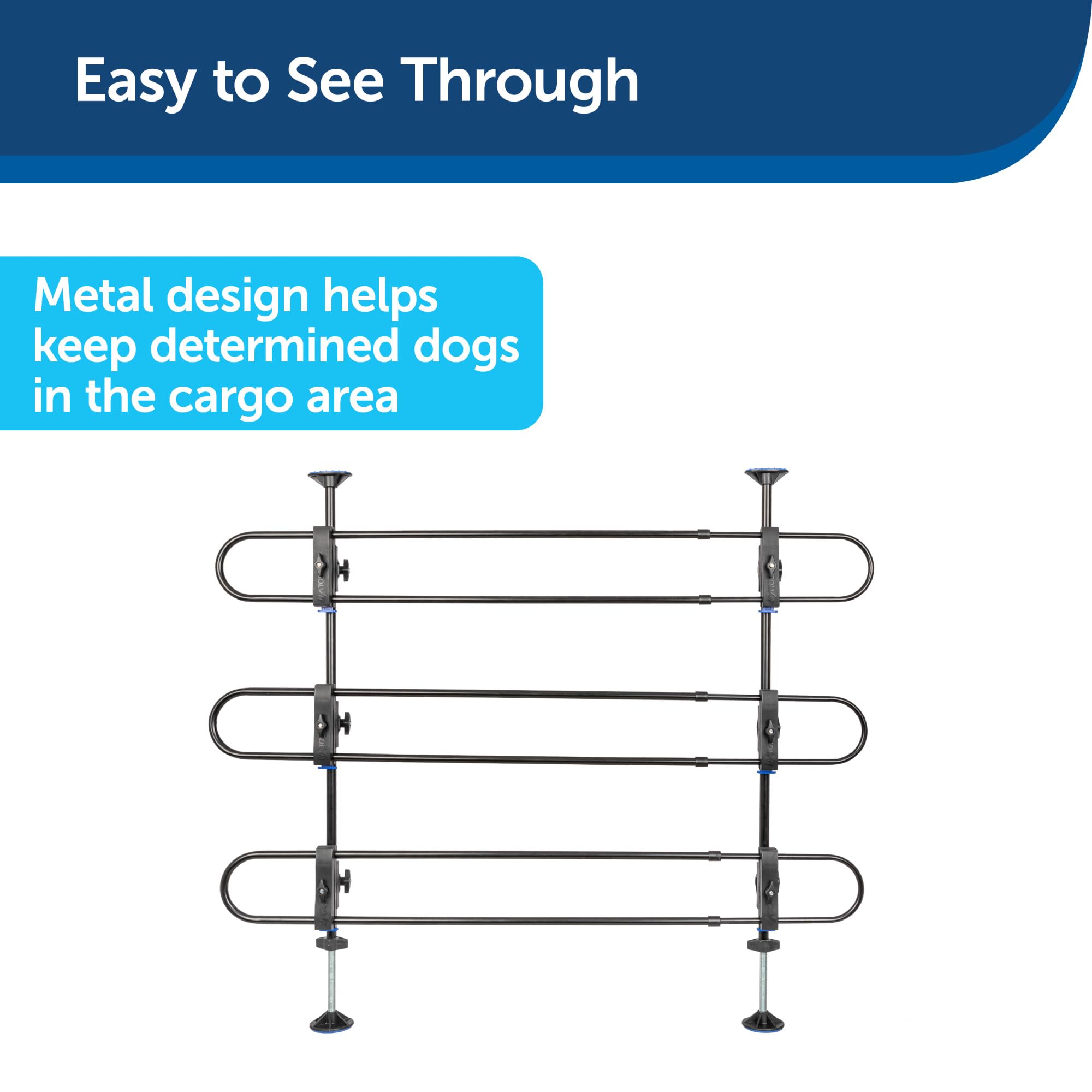 Petsafe Happy Ride Metal Dog Barrier, Pet Gate Vehicle Divider For Cars, Minivans & Suvs
