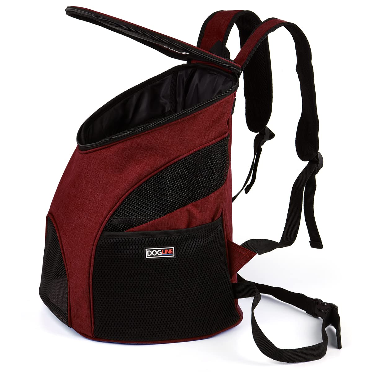 Dogline Front And Backpack For Dogs/Cats - Two Sizes - Airline Approved - Small Red
