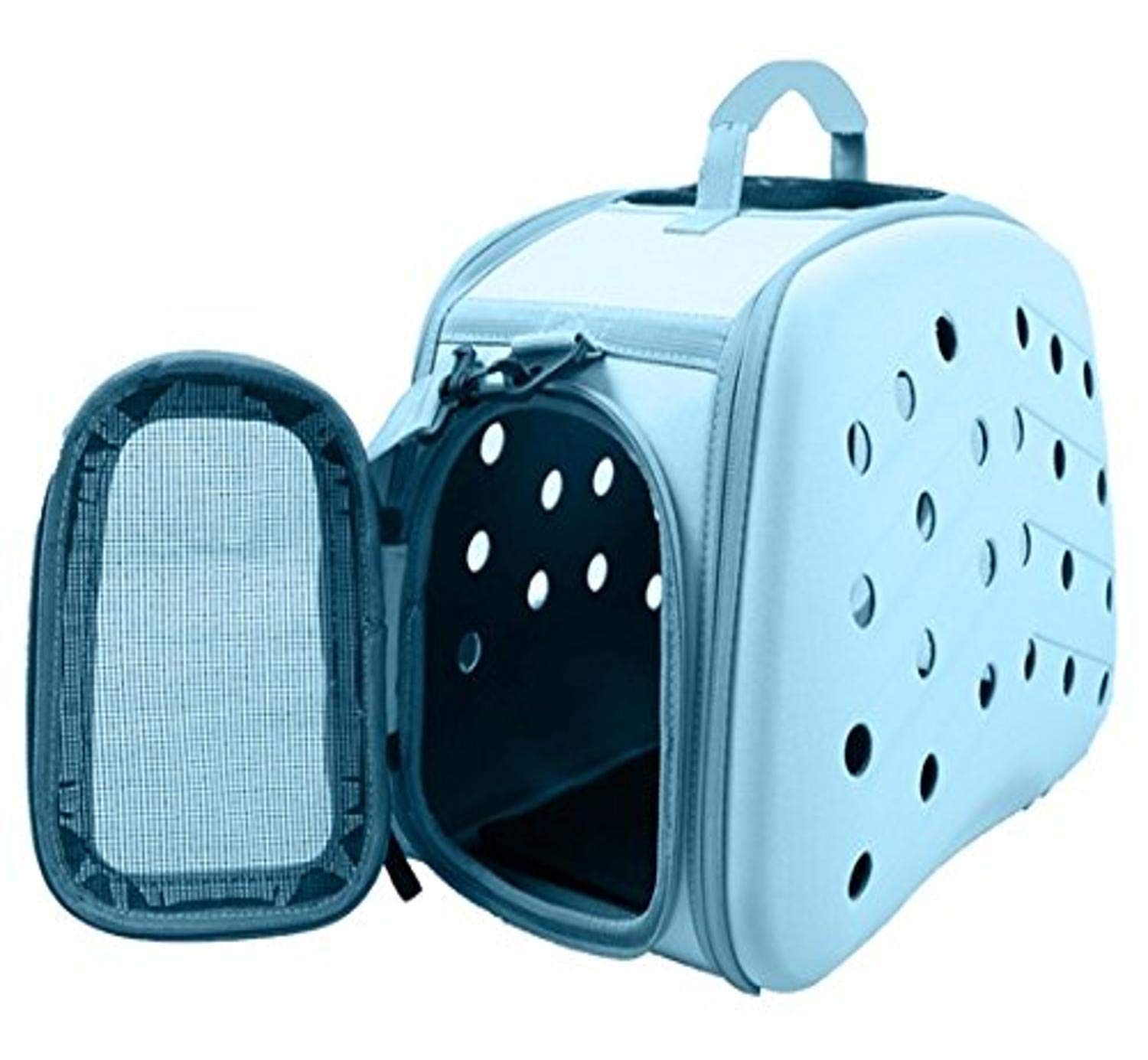 Pet Life Narrow Shelled Perforated Lightweight Collapsible Military Grade Fashion Designer Travel Pet Dog Carrier Crate, Pink,