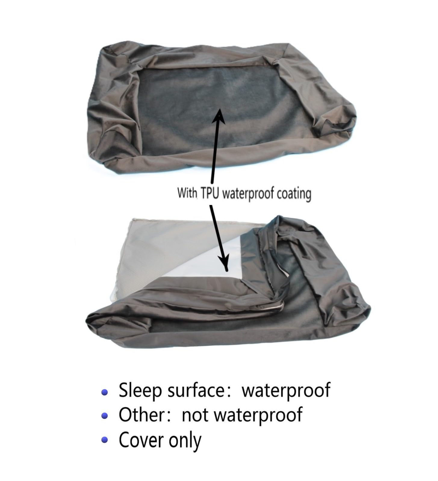 Dog Bed Replacement Cover With Bolster Washable 42 X 30 Inch