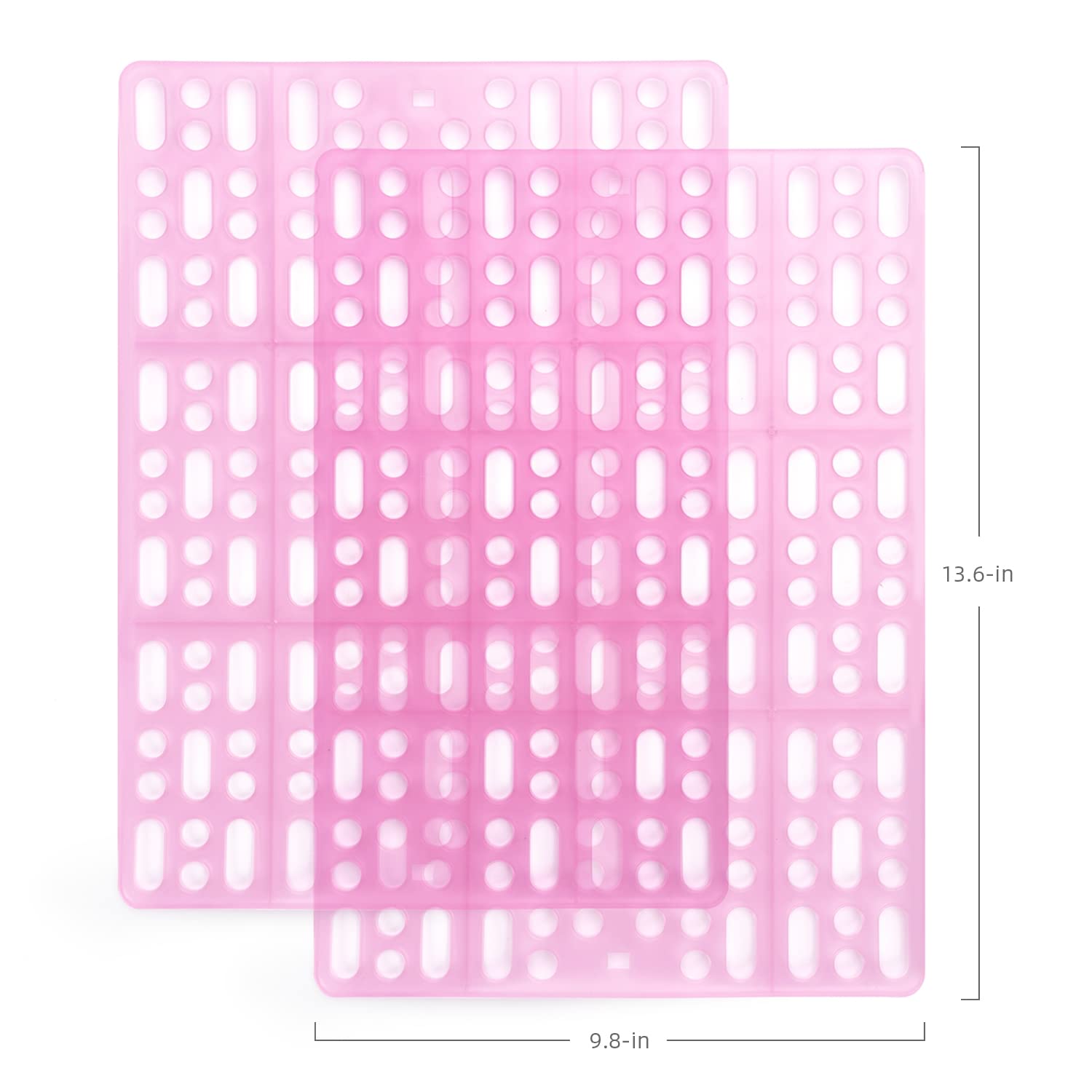 Niteangel 2 Pieces Rabbit Playpen Feet Mats For Cage, Comes With 4 Fixed Tabs (Pink)
