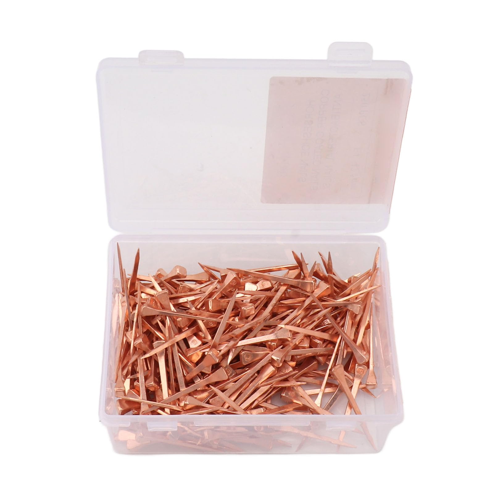 Jauarta 250Pcs Horseshoe Nails Copper Plated Rustproof Equestrian Riding Equipment Pet Supplies (47.5Mm E4)