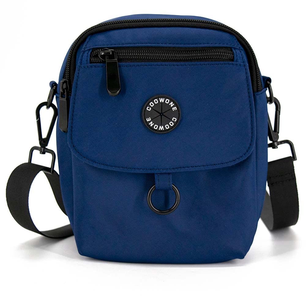 Dog Walking Bag Crossbody Waterproof & Lightweight Treat Pouch for Pet Training, Puppy Treat Tote, Dog Mom Purse (Navy Blue 1.0)