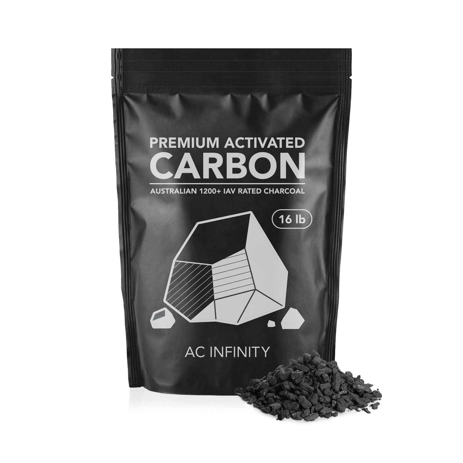 AC Infinity Premium Activated Carbon, 32 lb. Australian Charcoal Supply Replacement for 4   , 6    & 8    Refillable Carbon Filt