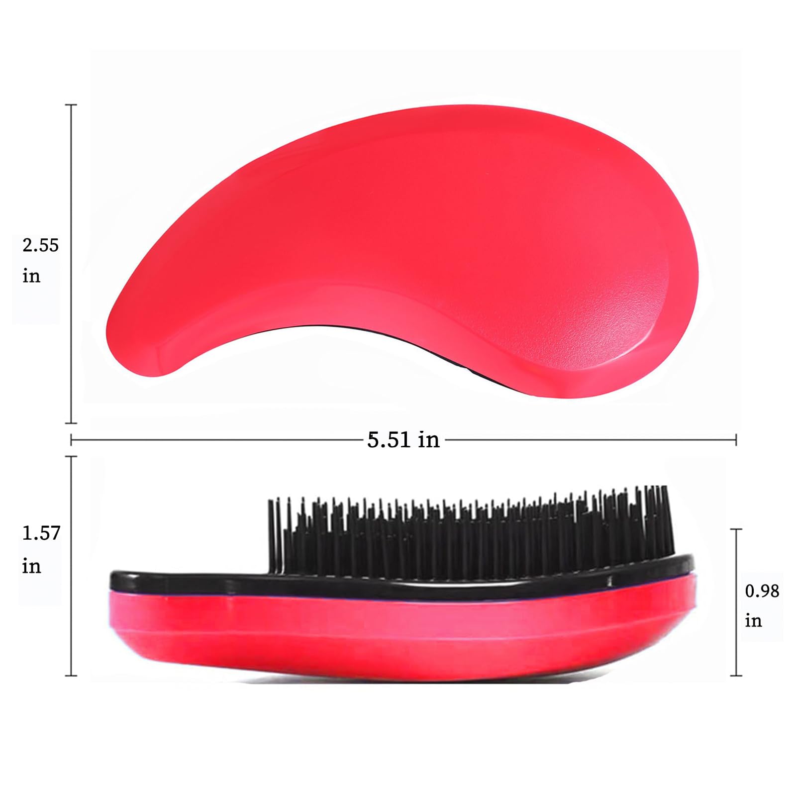 MAEELOU Small Dog Brush - Puppy Hair Brush- Grooming Tool for Teddy, Yorkies, Maltese, Shih Tzu, Chihuahua (Rose Red)