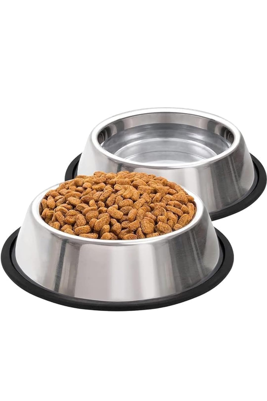 Pet & Vet Stainless Steel Pet Bowl,1600Ml Pack Of 2, [Cat,Dog]