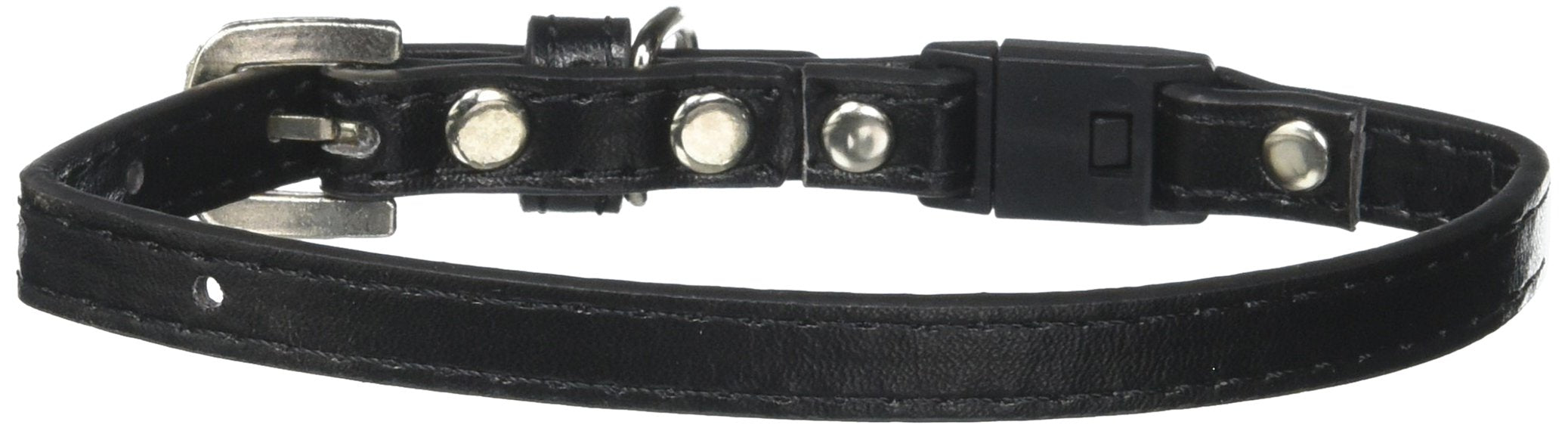 Cat Breakaway Plain Collar, Blank Black 10