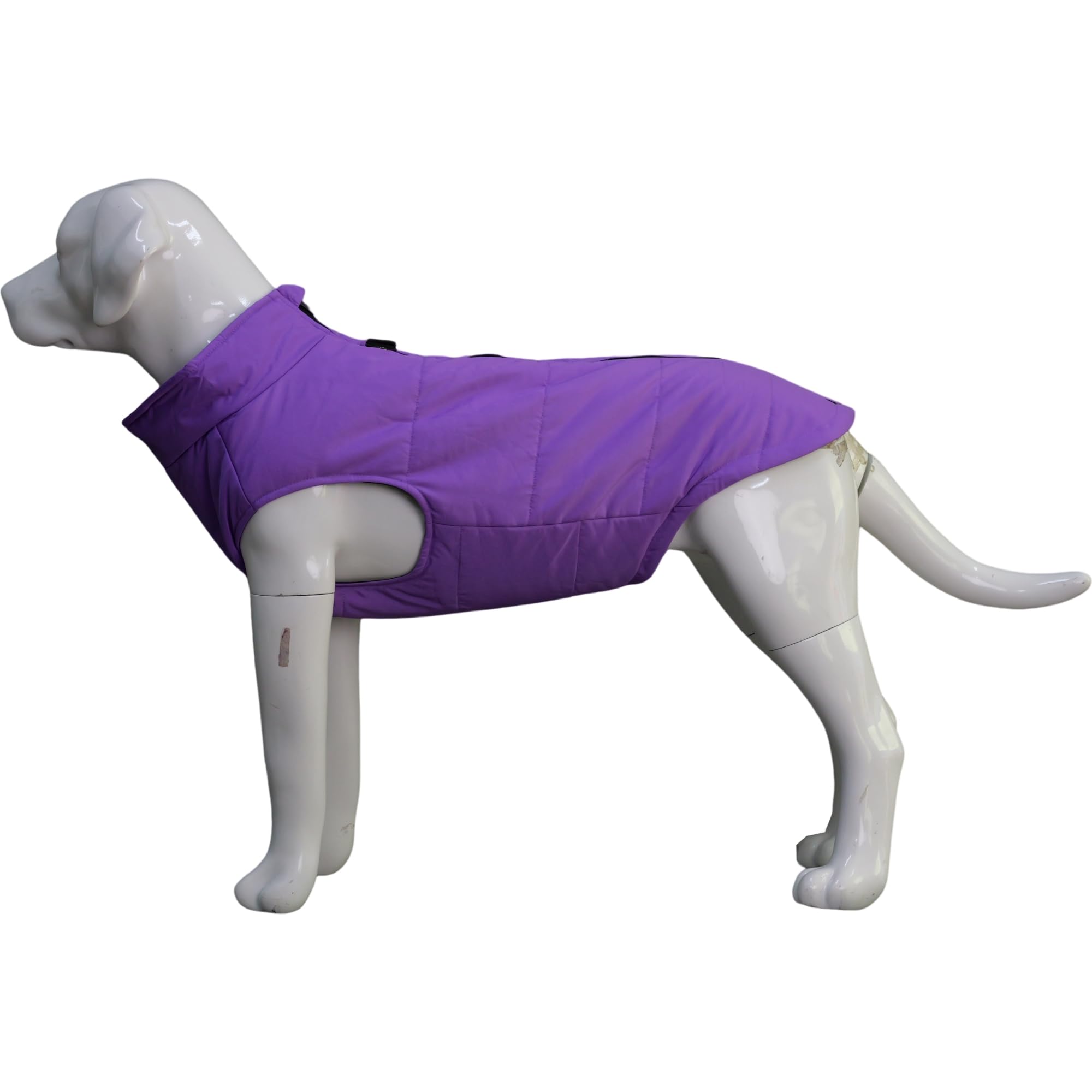 Dog Winter Vest With Cotton Lining, Waterproof Ultra Warm Dog Winter Coat Windproof Zippered Jacket Breathable Soft Dog Coat For Small Medium Large Dogs Purple S