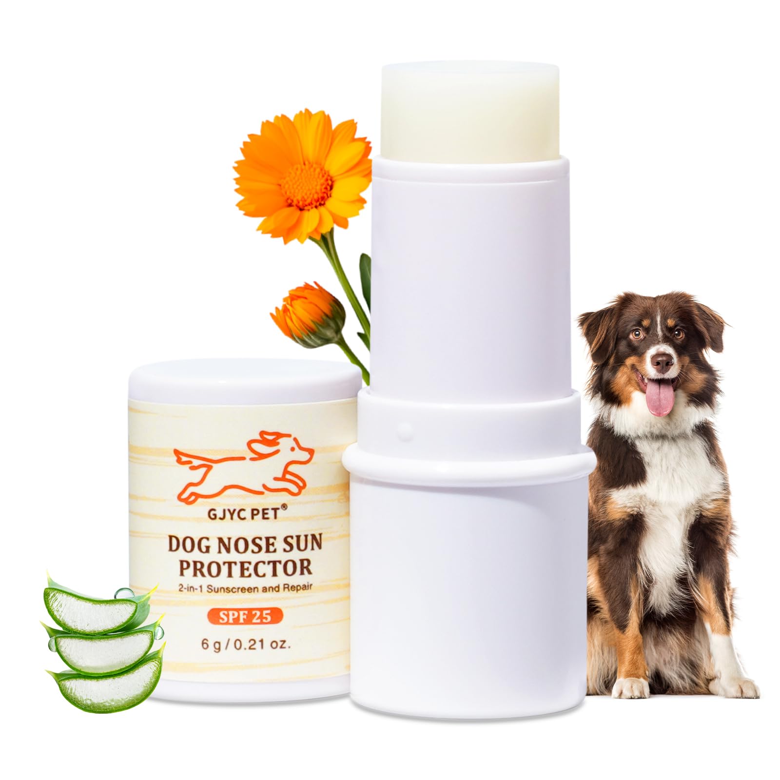 Dog Nose Sun Protector Balm - SPF25+ Snout Sunscreen for Pups, Shea Butter & Coconut Oil Moisturizer Formula, Protects & Against