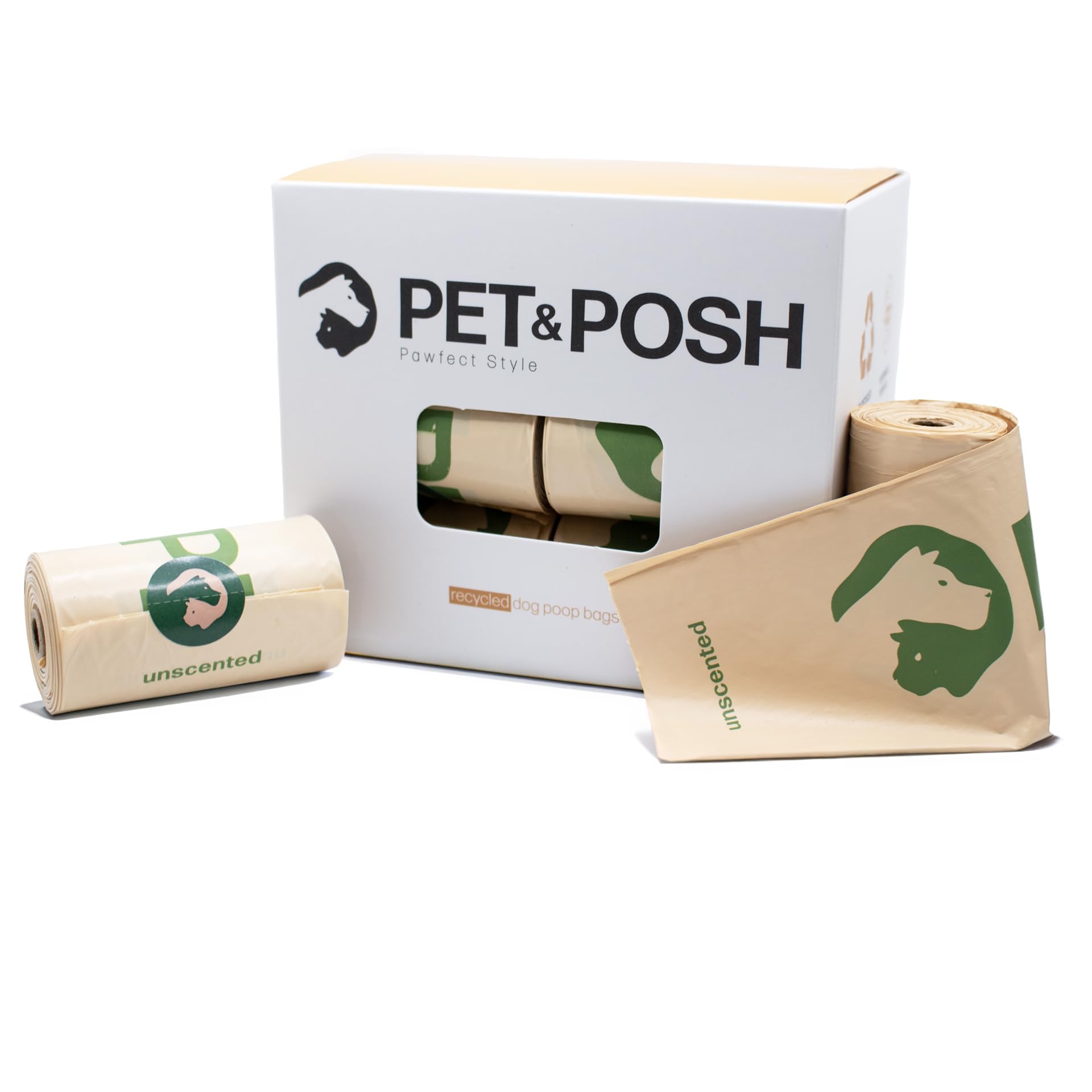 Pet & Posh Dog Poop Bags Rolls - Extra Thick, Leak-Proof, Unscented Dog Bags For Poop - Doggie Poop Bags With Easy-Tear Sticker 