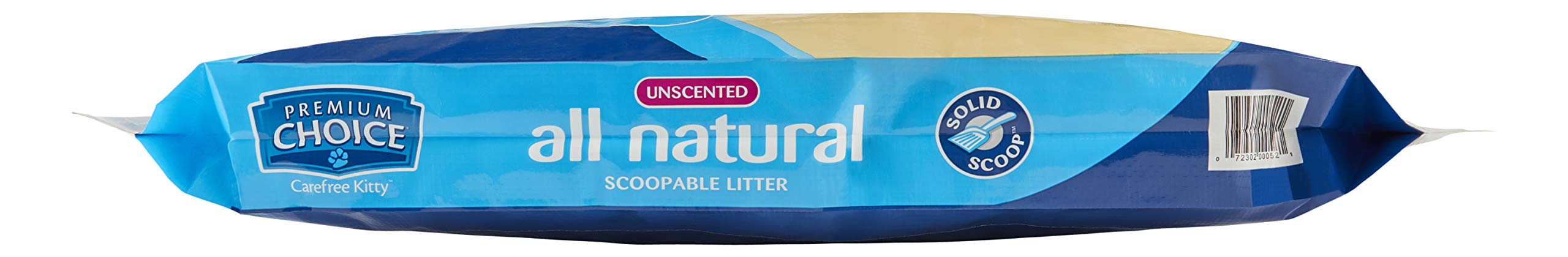 Premium Choice Carefree Kitty Unscented All-Natural Clumping Cat Litter - 50Lb Bag