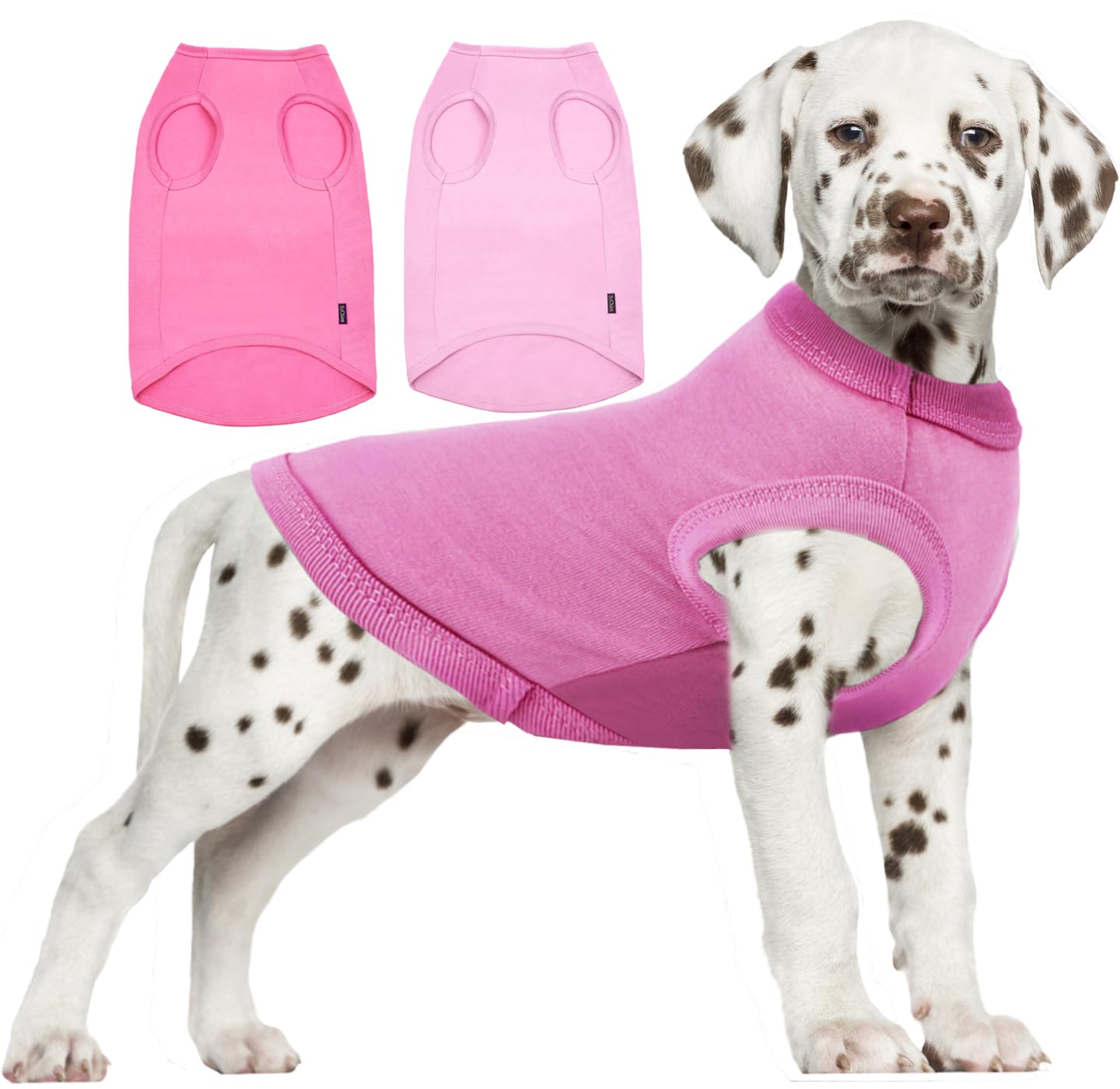 Sychien Dog Pink Shirt For Medium Dogs,Blank Plain Pink Cotton Shirts For Frenchu Bulldog,M Pink Rose