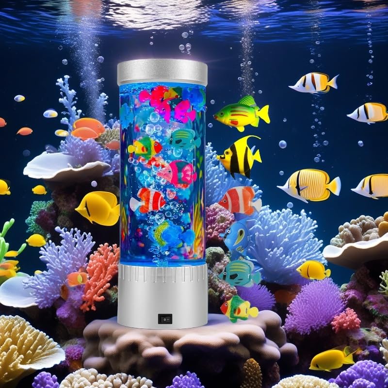 Impcenst Bubble Fish Lamp, Led Aquarium Sensory Light, 15Ft Colorful Bubble Tube For Bedroom, Kids Room, Living Room, Party