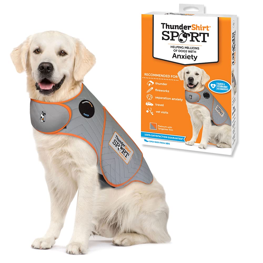 ThunderShirt for Dogs, X Large, Platinum Sport - Dog Anxiety Relief Calming Vest
