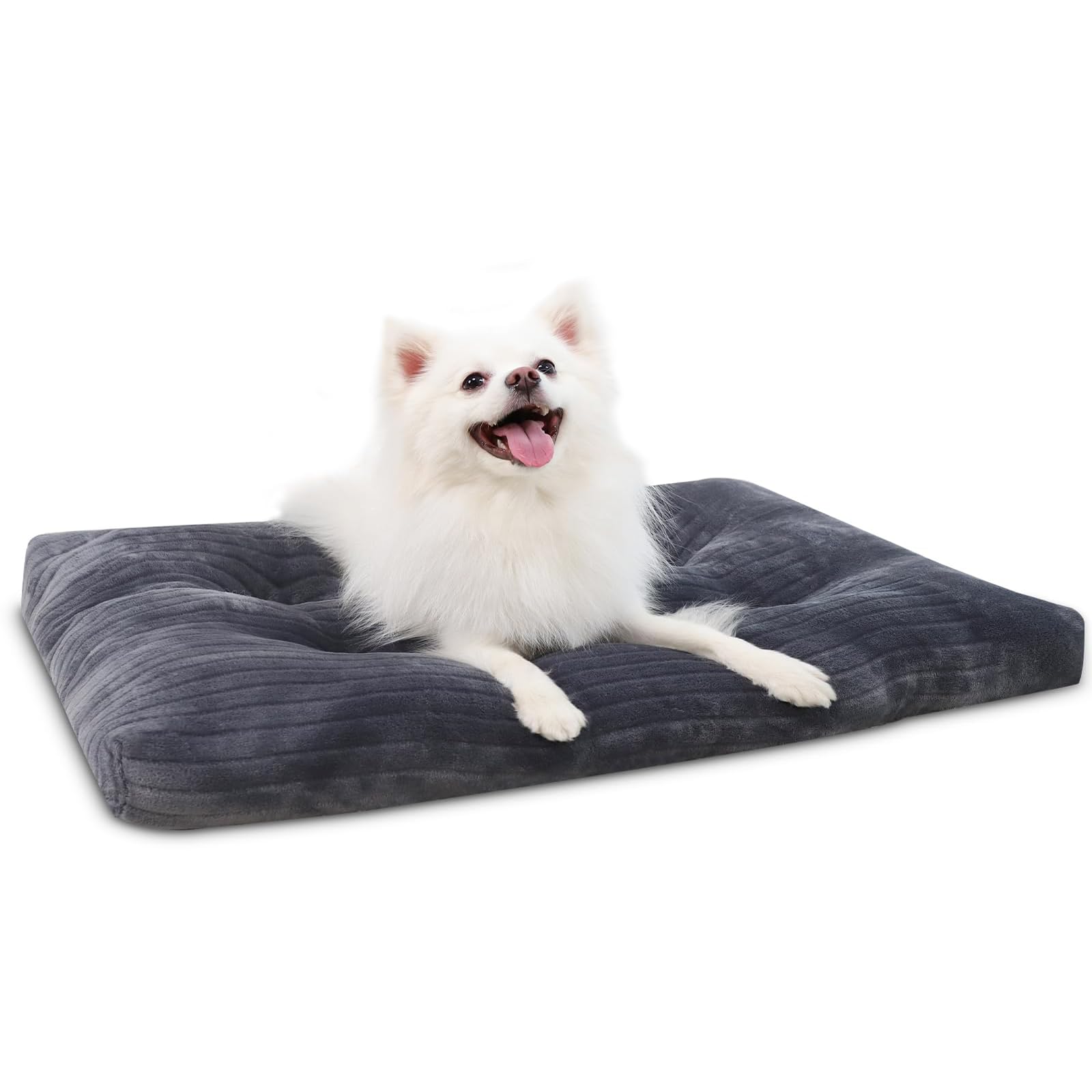 Dog Crate Bed Washable Dog Beds For Small Dogs Deluxe Thick Flannel Fluffy Comfy Kennel Pad Anti-Slip & Anti-Scratch Pet Sleepin