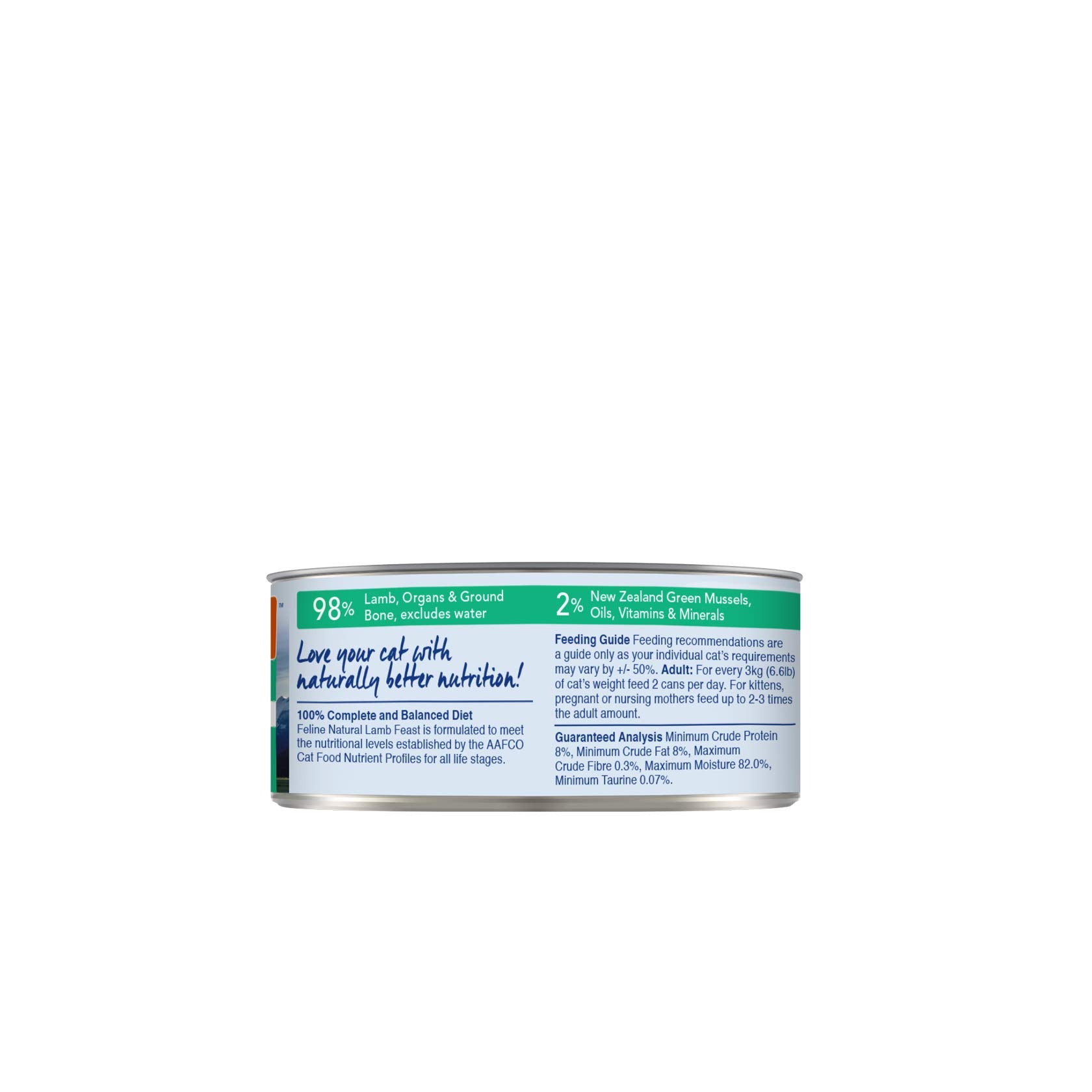 Feline Natural Pate Wet Food for Cats - Lamb Feast, Grain-Free, High Moisture, 3 Ounce (Pack of 24), New Zealand Made Protein, C