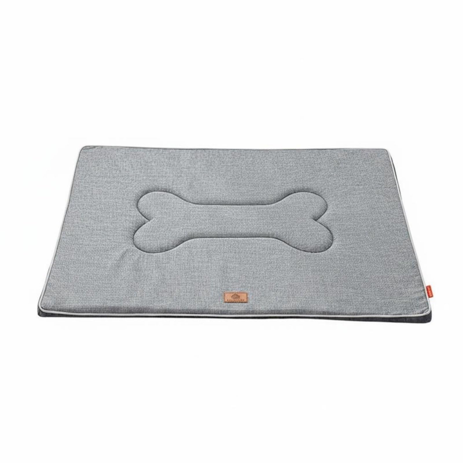 CLOVRIX AllSeason Use Cooling Pet Mat Scratch Resistant NonSlip Sleeping Pad for Dogs, Cats, L, Gray Linen 3D | Blankets Dog