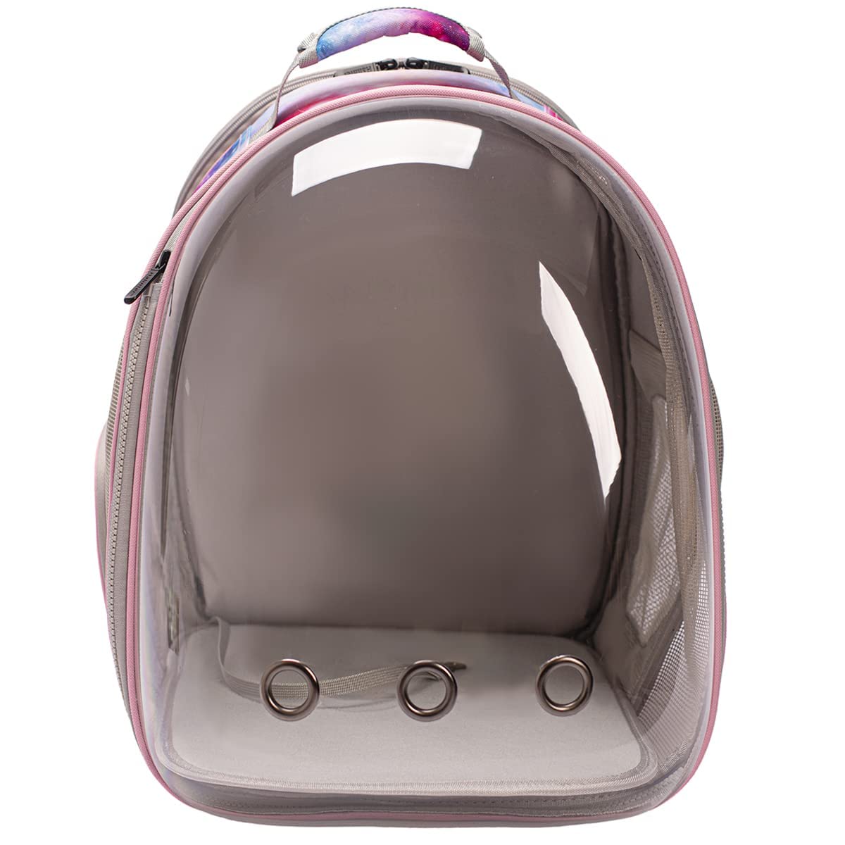 Dual Expandable Cat Backpack Carrier, Fit Up To 20 Lbs, Galaxy Theme Printed Artwork With Front And Back Extension Pet Carrier Backpack For Carrying Large Fat Cat And Small Puppy Book Bag