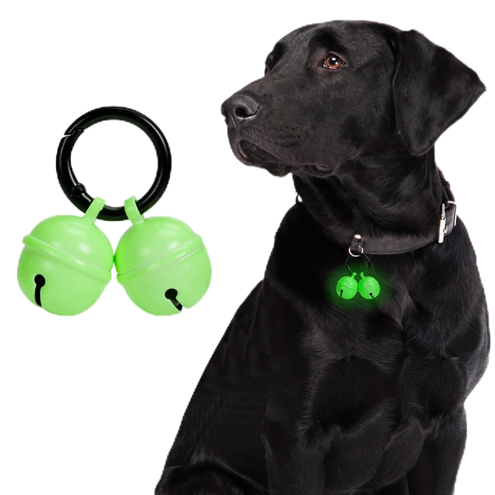 Bells For Dog Collar, Extra Loud Dog Cat Glow Bell For Pet Tracking & Saving Wildlife, Birds, Durable Copper Bells (Glow, Small-