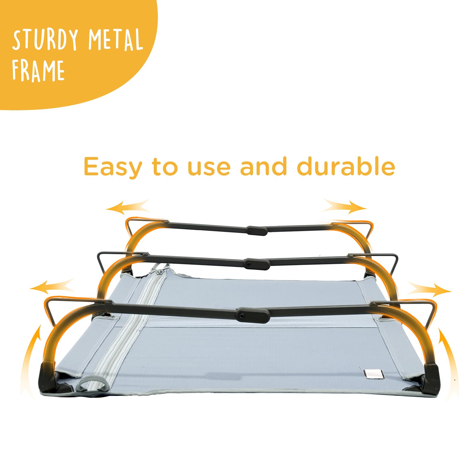 Canine Canyon Daisy Cot, Large Foldable Elevated Dog Bed, Portable Raised Outdoor Folding Dog Cot, Cooling, Chew Proof, Waterpro