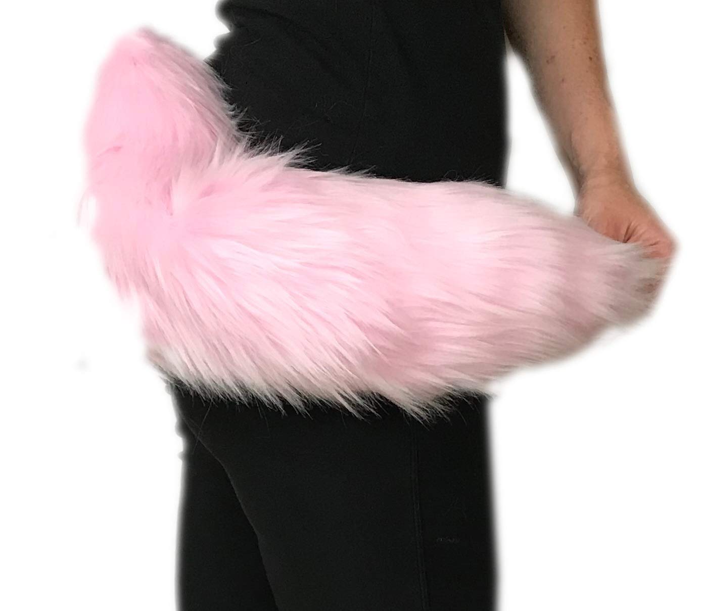 Bianna Creations Long Faux Fur Animal Luxury Tail, Cosplay Fursuit Fursona,Costume Dress Up Pet Play Furry Accessory (30, Baby