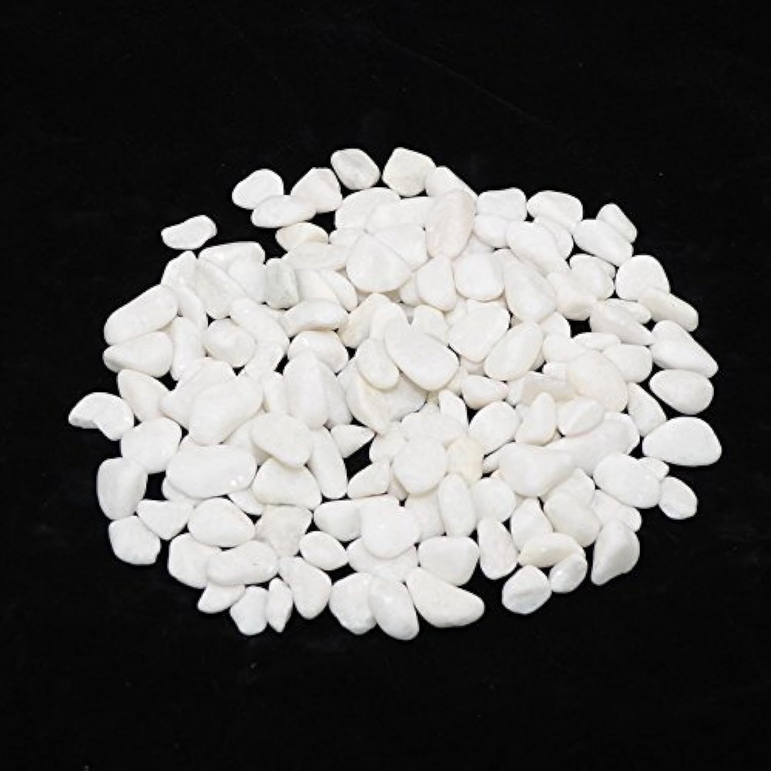 Cnz Polished Snow White 5 Pounds For Plant Aquariums Landscaping Home Decor, 0.8-1.5 Inch