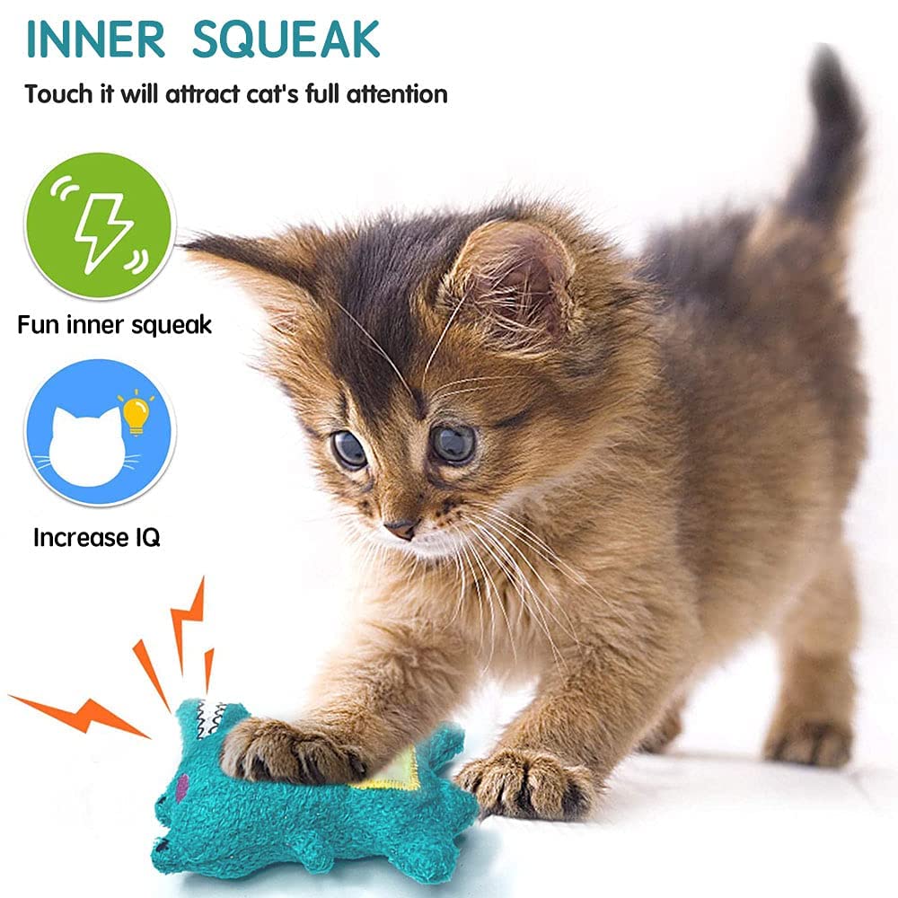 Azoffyiu Cat Toys, Interactive Cat Toy For Indoor Cats, Soft And Durable Crinkle Sound Catnip Toys, Catnip Filled Mouse Cat Teet