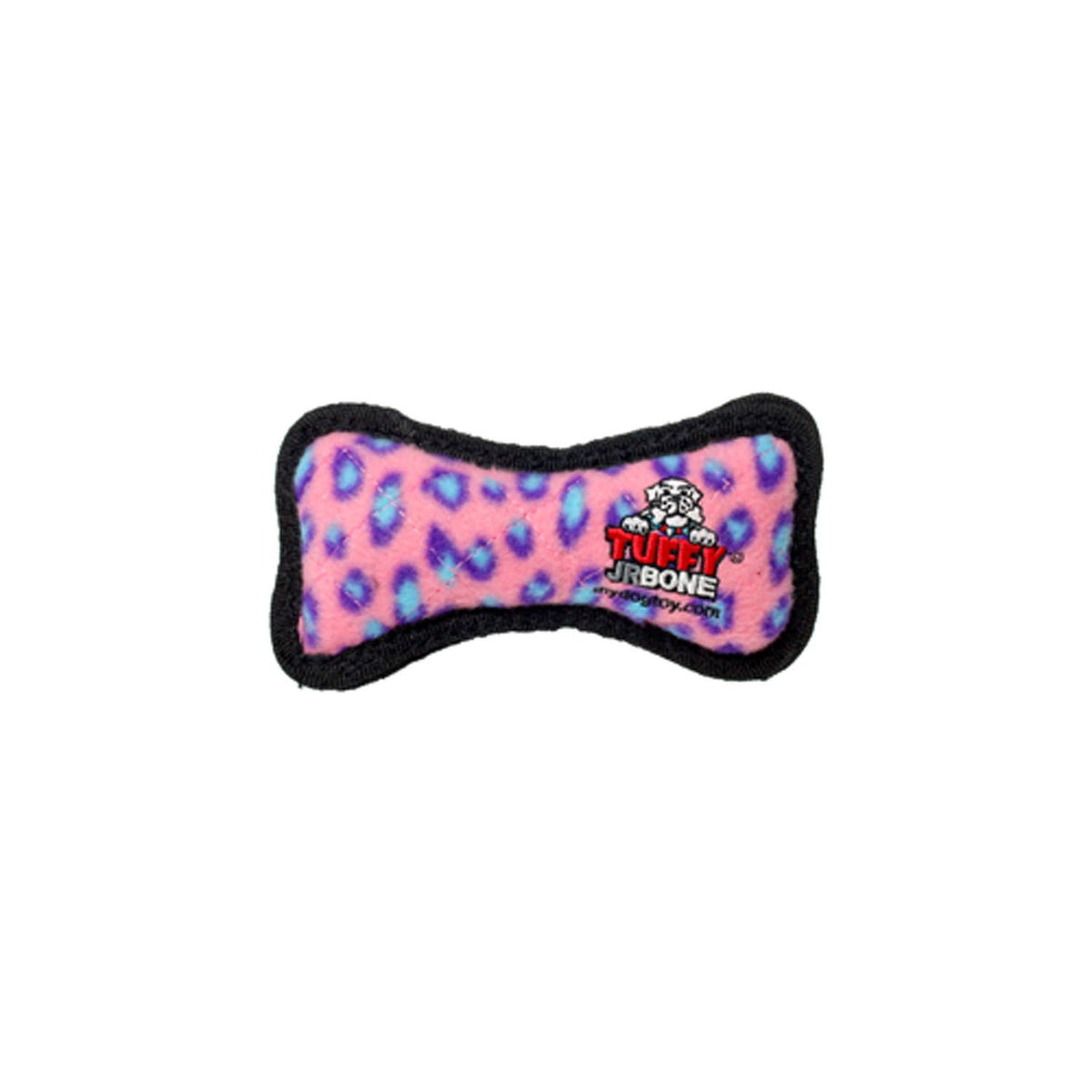 Tuffy - World'S Tuffest Soft Dog Toy - Ultimate Bone-Squeakers - Multiple Layers. Made Durable, Strong & Tough. Interactive Play (Tug, Toss & Fetch). Machine Washable & Floats (Jr, Pink Leopard).