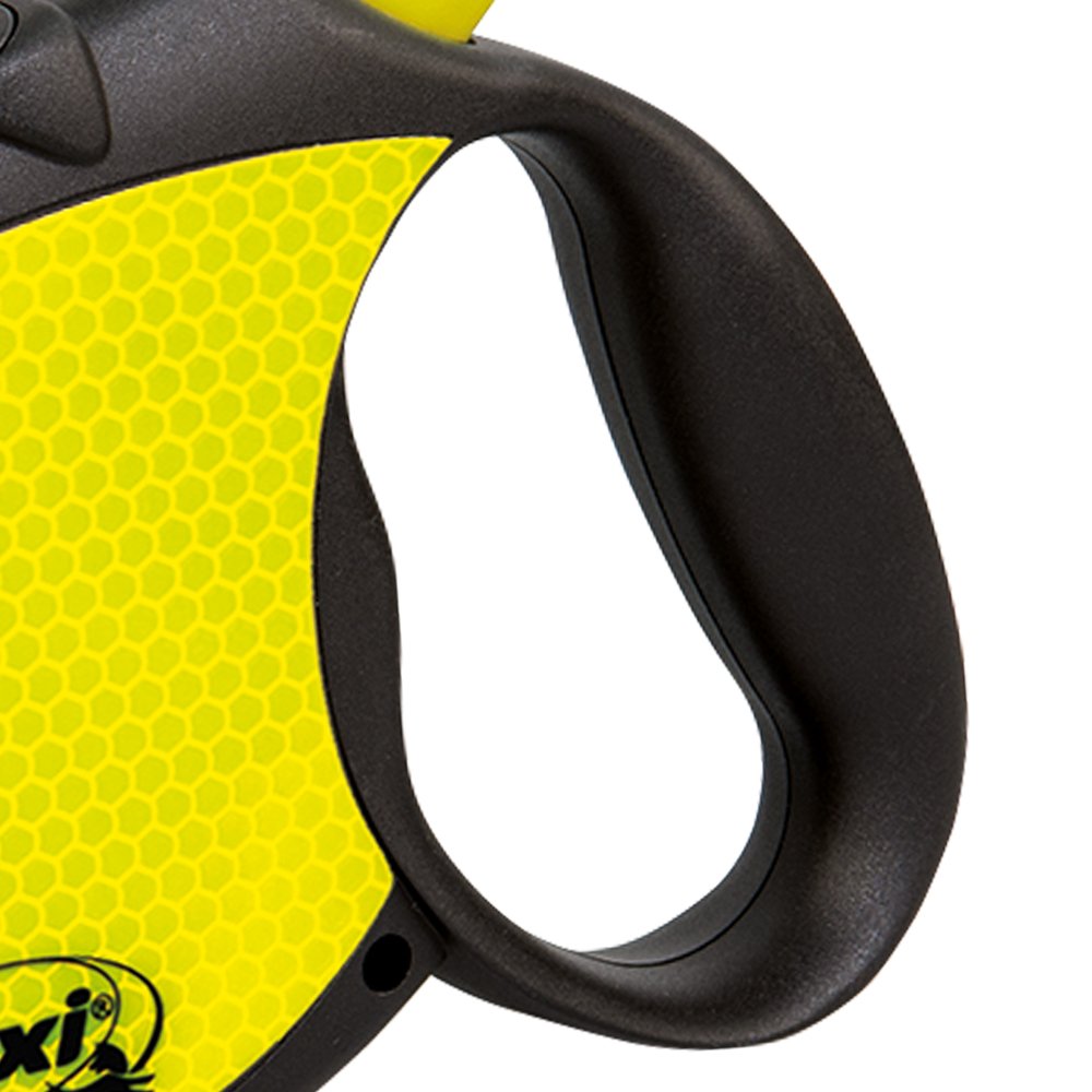 Flexi Neon Retractable Dog Leash (Cord), 16 Ft, Small, Black/Yellow