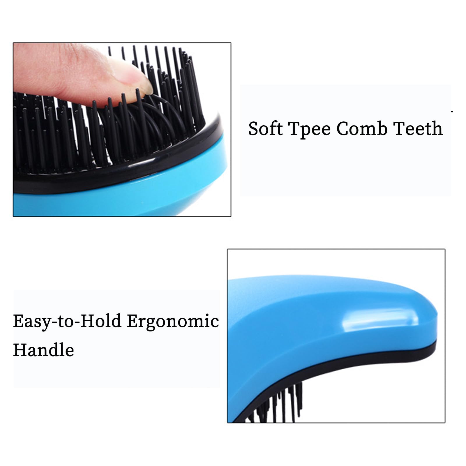 MAEELOU Small Dog Brush- Grooming Tool for Teddy, Yorkies, Maltese, Shih Tzu, Chihuahua - Puppy Hair Brush (Blue)