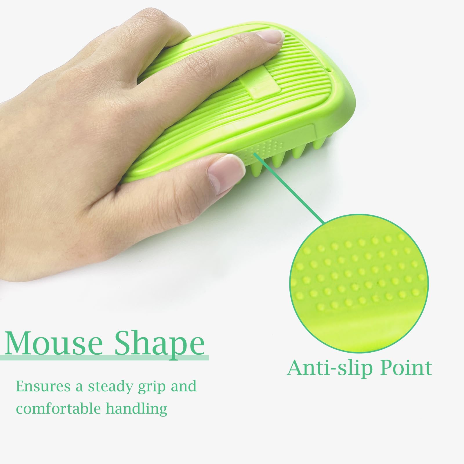 Yintoper Dog Bath Brush, Pet Silicone Shampoo Brush, Rubber Shower Wash Curry Brush For Short Long Haired Dogs Cats Shedding Gro