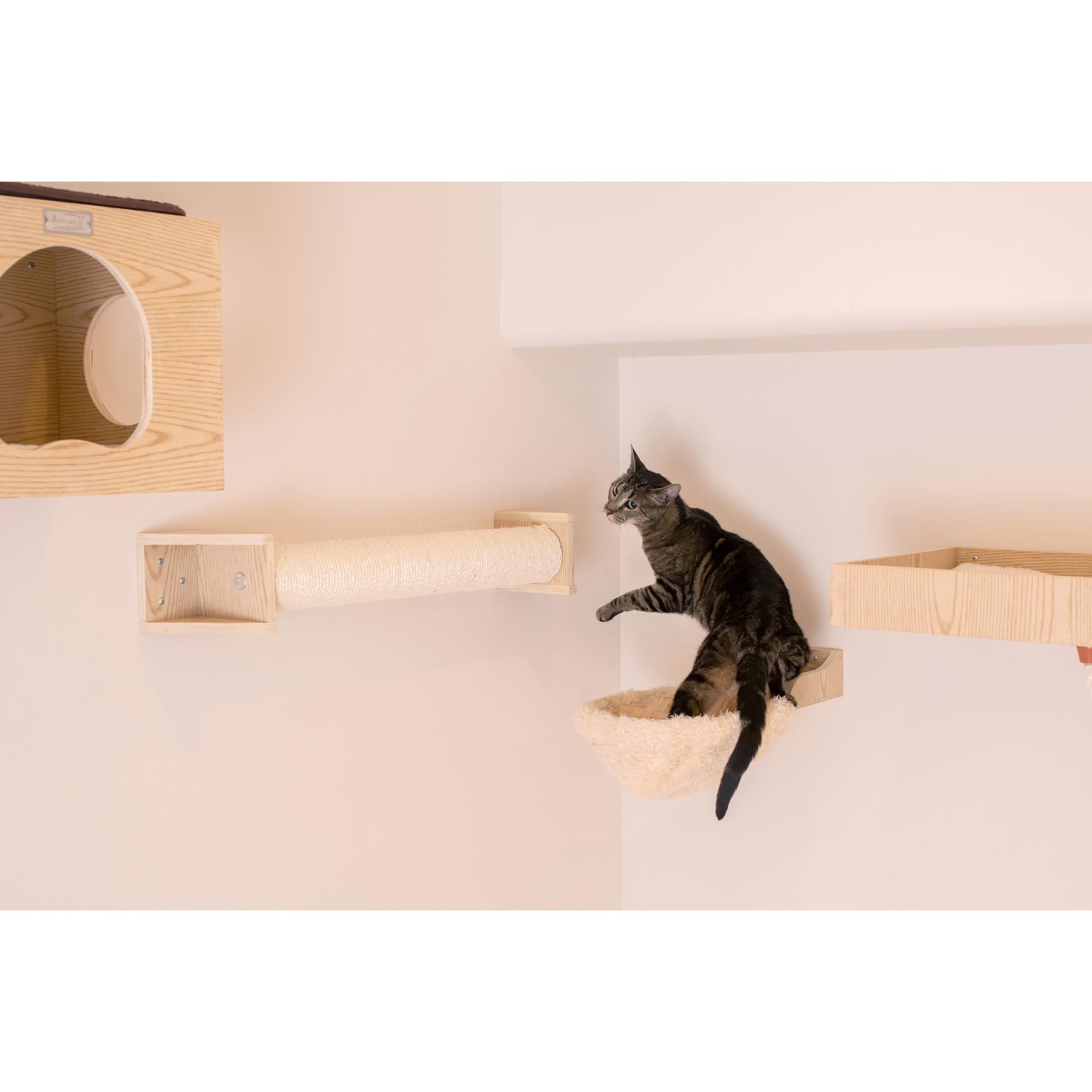 Armarkat Cat Wall Climber Series: Scratching Post W1907D, Natural Beige Medium