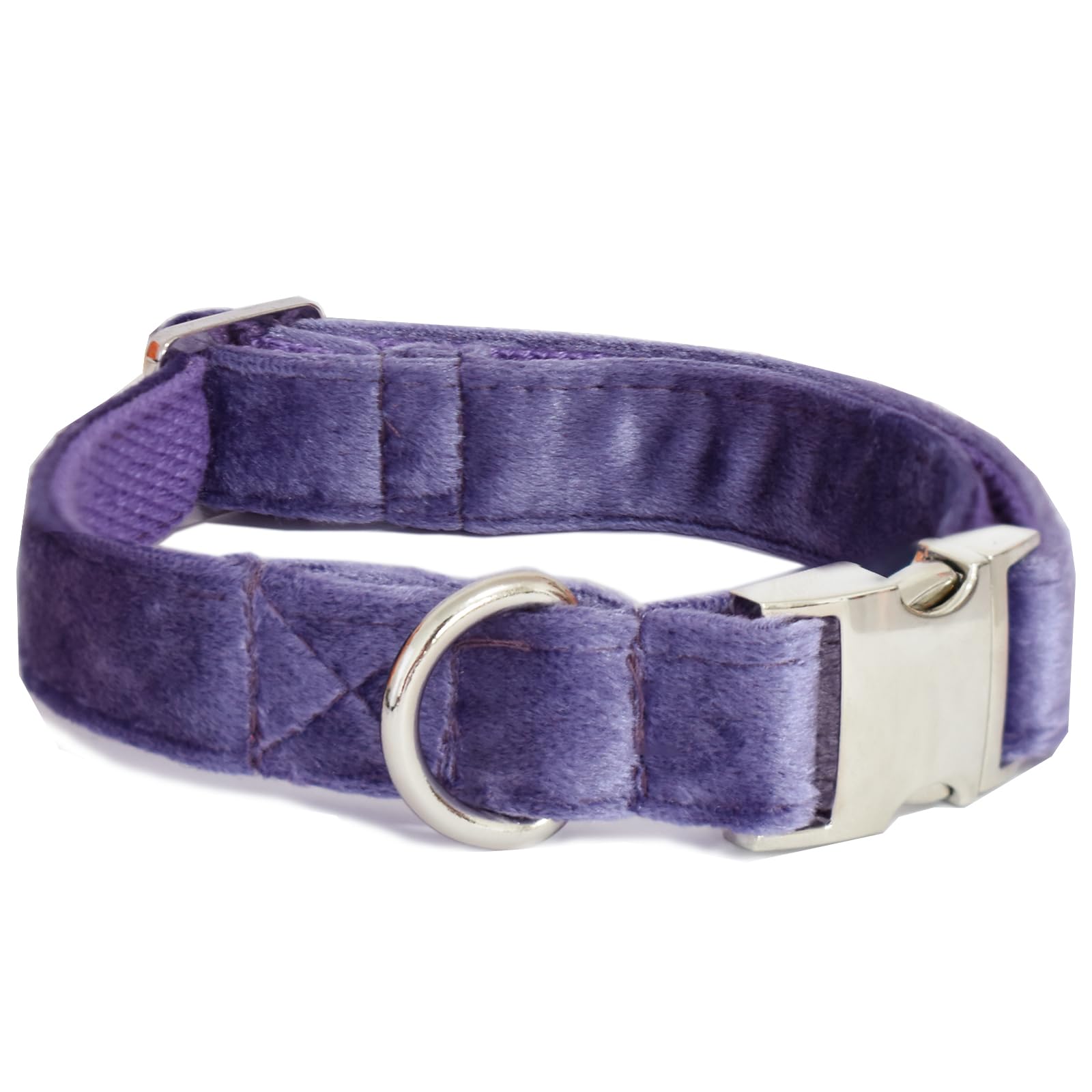 Bubblepup Velvet Dog Collar, Soft Dog Collar For Small Medium Large Dogs