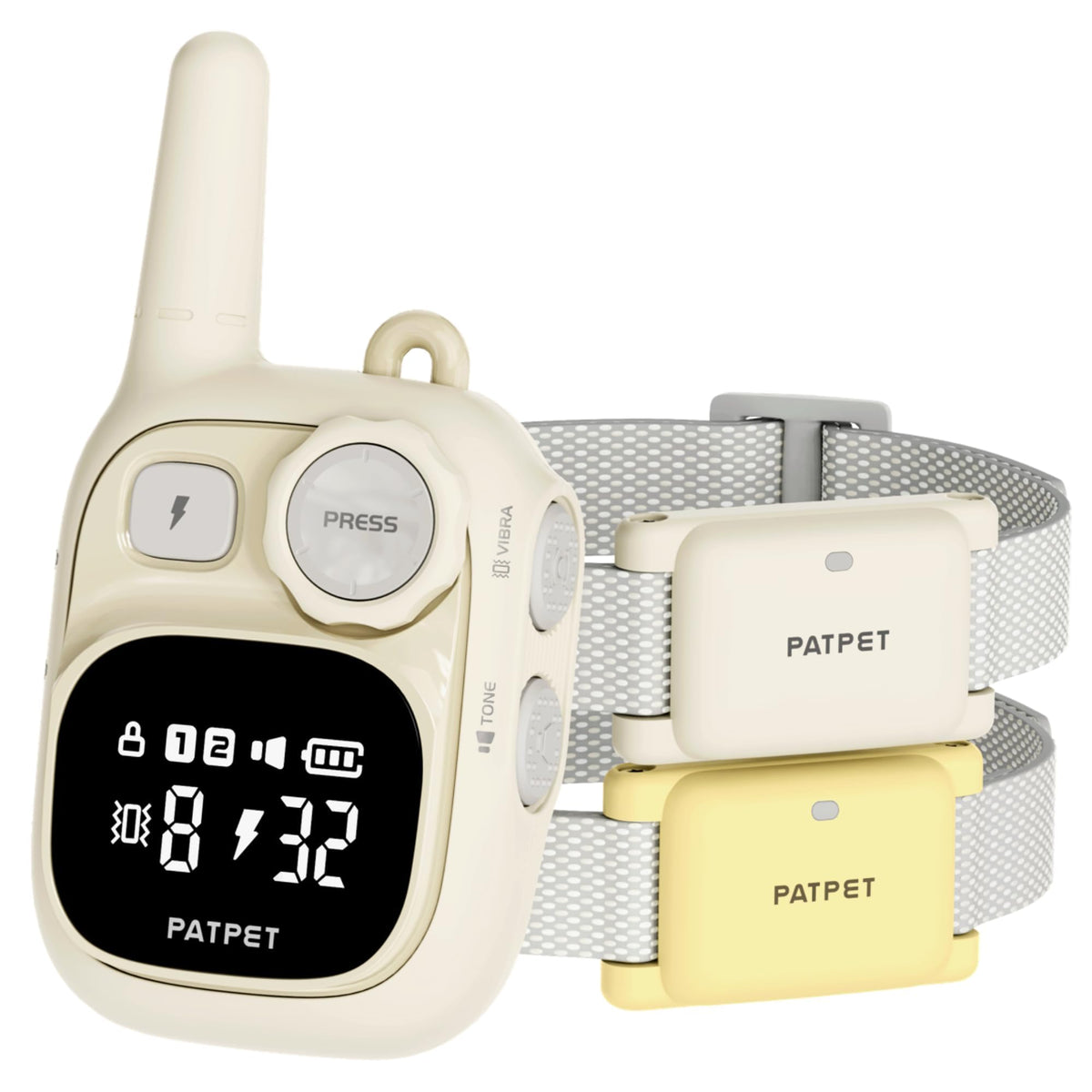 PATPET Dog Training Collar - IPX7 Waterproof Shock Collar for Dogs 5-100 lbs, 1800ft Rechargeable Dog Shock Collar with Remote f