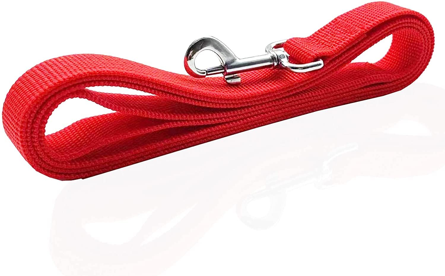 Nylon Dog Leash 4 Ft 5 Feet 6 Foot Long, Walking Training Dog Leashes For Medium Large Dogs, 1 Inch Wide (5/8 X 6 Ft, Red)