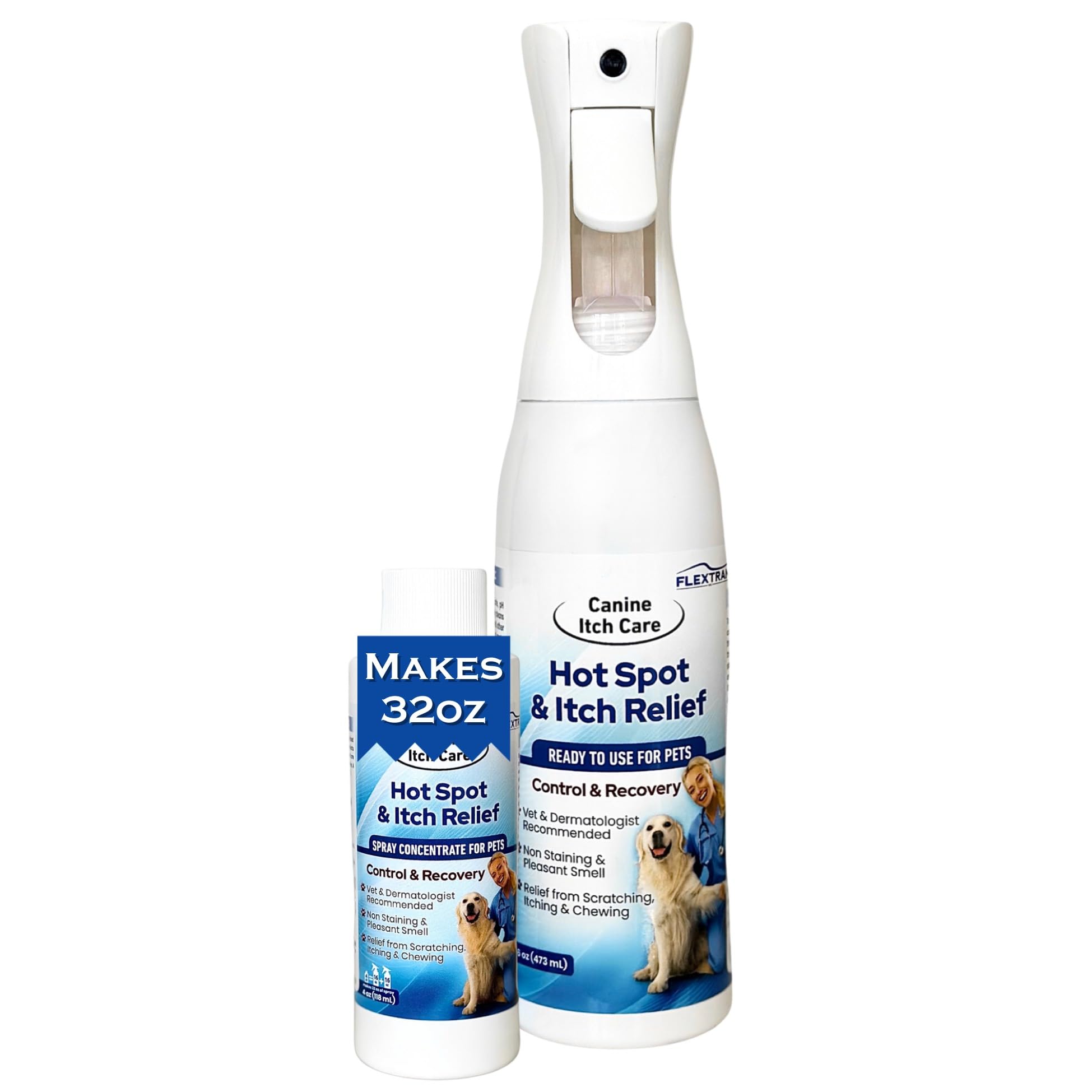 Canine Itch Care Hot Spot Spray & Itch Relief For Dogs and Cat. Remedy for Dog Itching, Dry Skin, Rash, Ringworm, Dermatitis, It