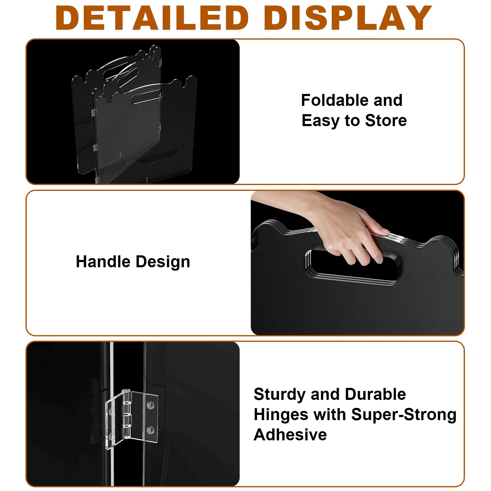 Clear Acrylic Pet Dog Gate - Folding Transparent Gates for Small Dogs Pets - Freestanding Foldable Tall Puppy Doggy Fence Door f