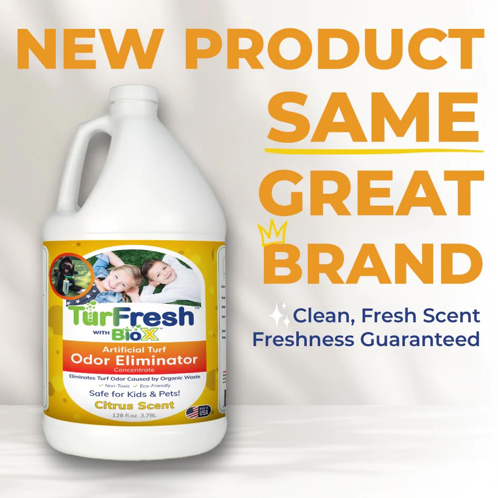 Turfresh With Biox Artificial Turf Odor Eliminator Concentrate 1 Gallon -Citrus