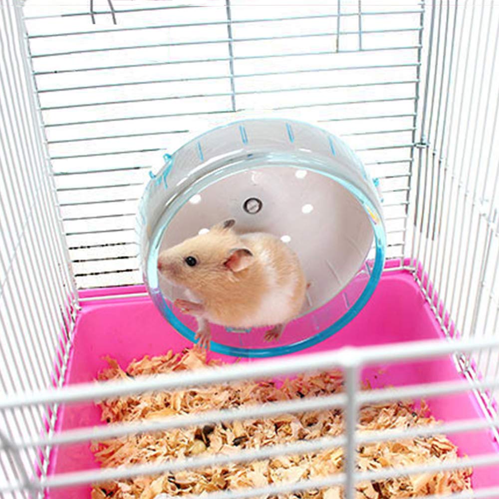 Zoopolr 4.7 Inches Small Silent Spinner Exercise Running Wheel For Small Hamsters, Gerbils, Or Mice (Pink Running Wheel)