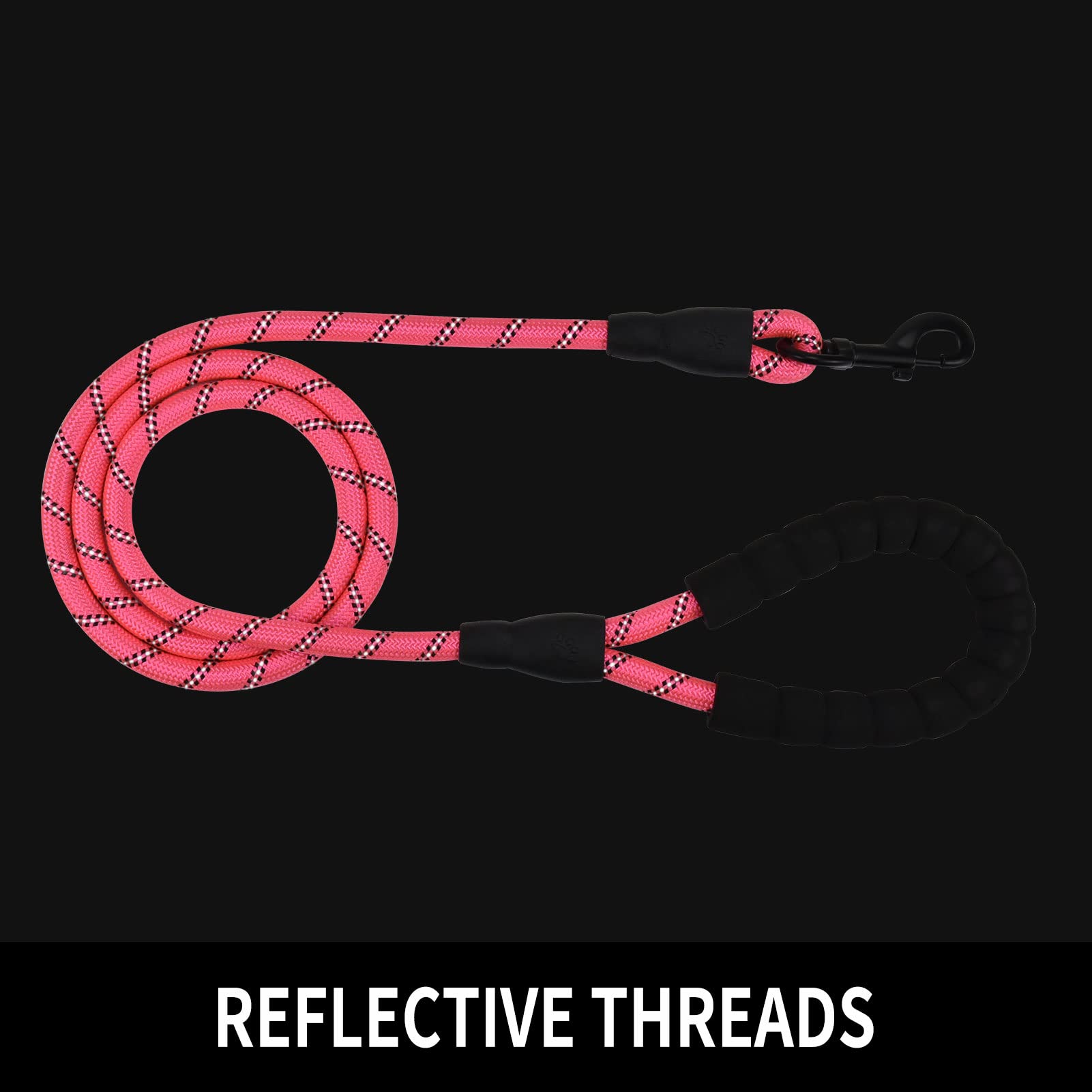 Panykoo 6 Ft Strong Pet Dog Leash With Highly Reflective Threads,360-Degree No Tangles And Comfortable Padded Handle,Suitable For Small,Medium And Large Dogs