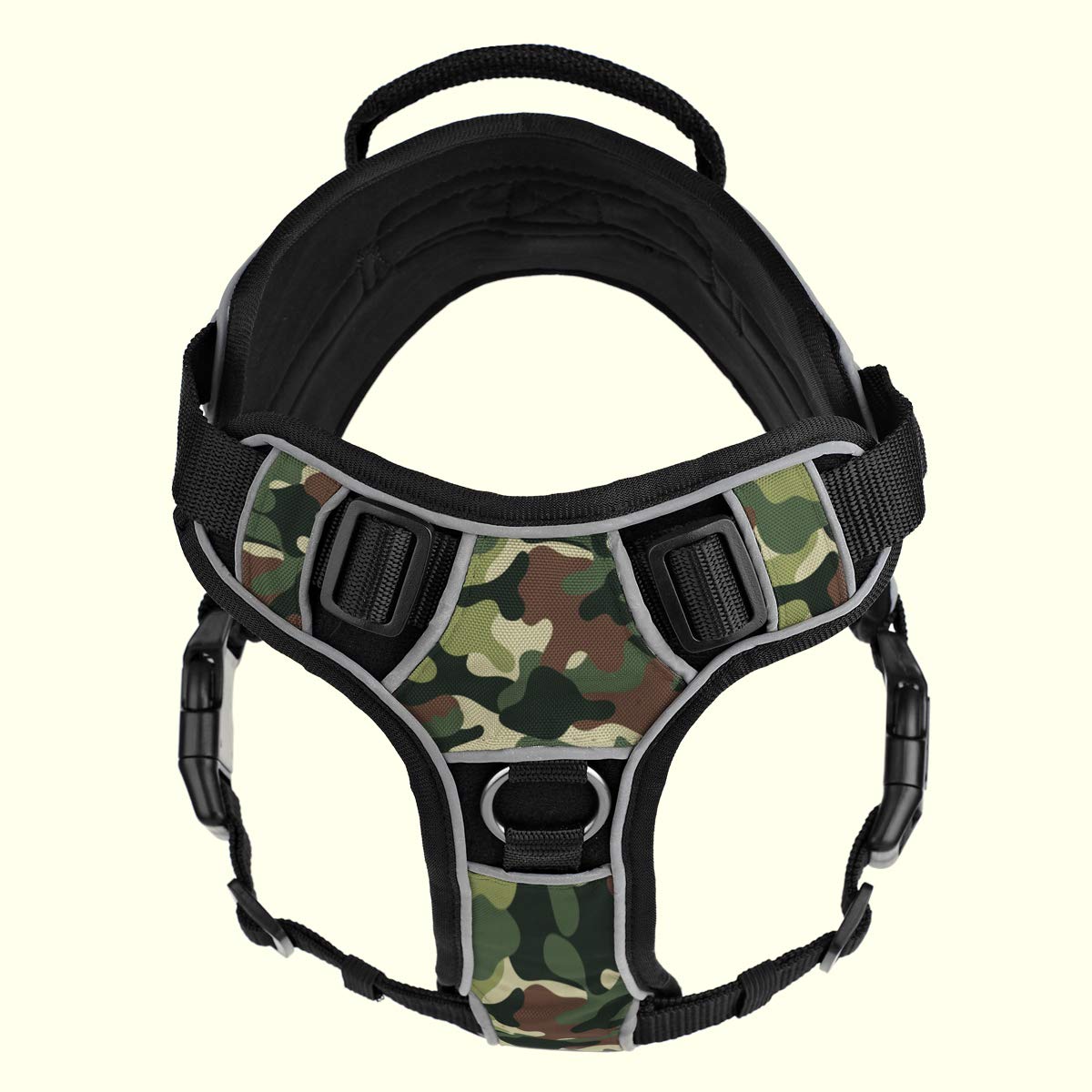 Dogline Quest No-Pull Dog Harness with in Training Reflective Removable Patches Soft Comfortable Dog Vest with Quick Release Dua