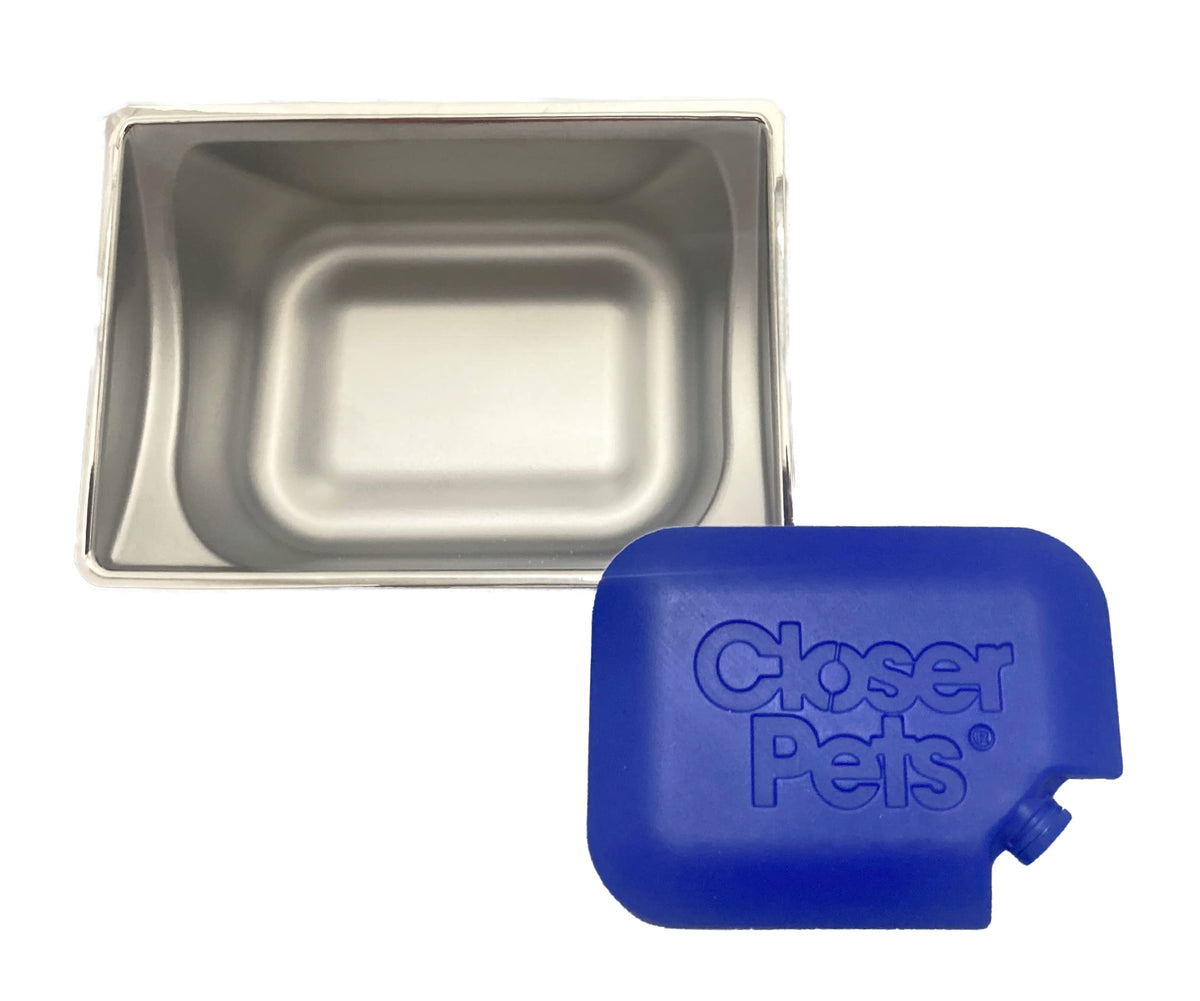 Closer Pets Stainless Steel Insert And Ice Pack For The Mibowl Automatic Microchip Pet Feeder