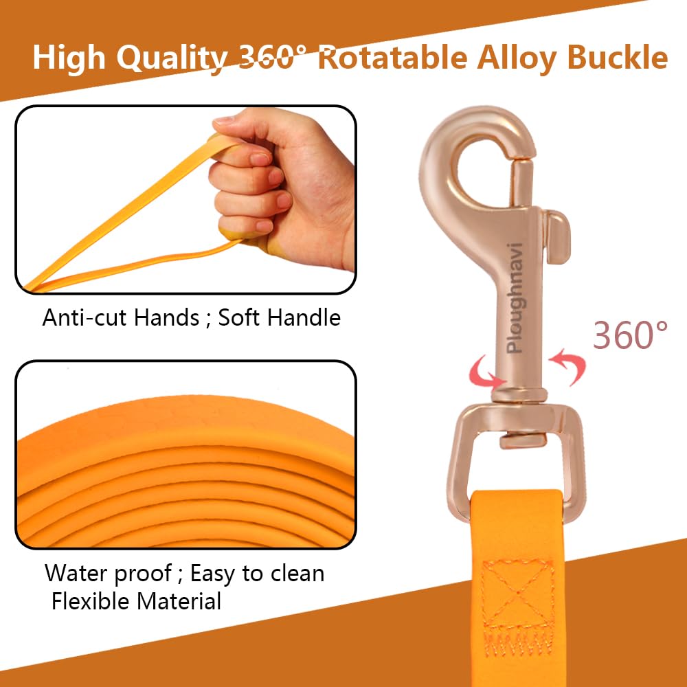 Dog Leash Waterproof Longline, Long Leash For Dogs Outdoor Training, Beach, Yard, Play, Camping, Swimming